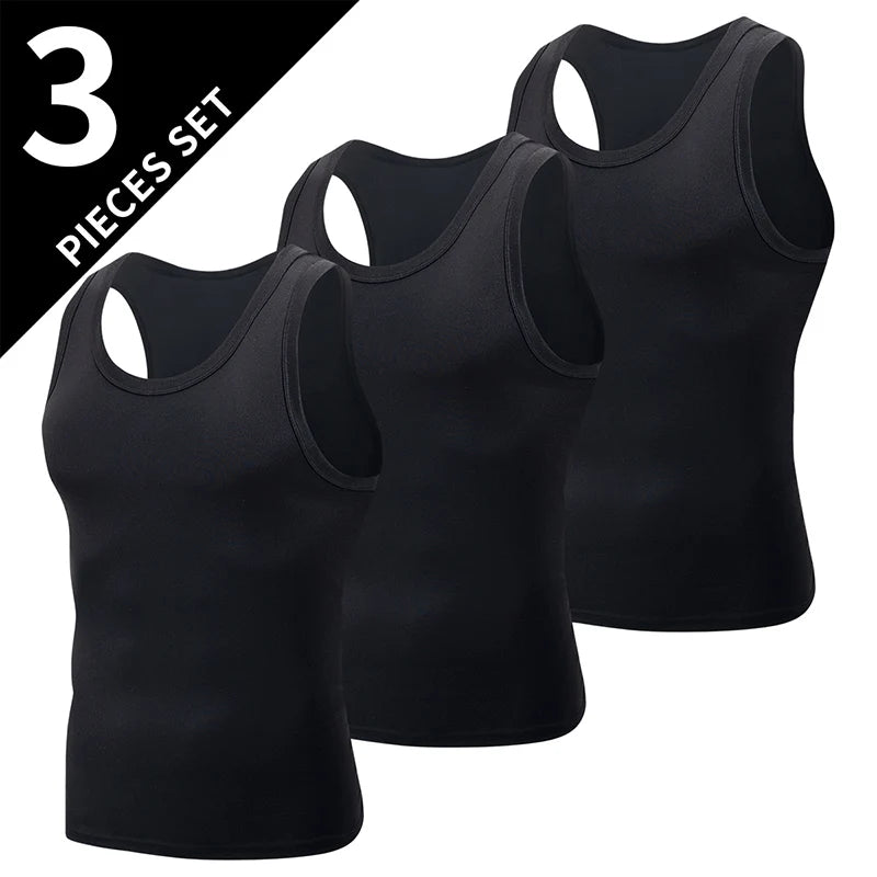 1/3 Piece Men's Four Seasons Basic Plus Size Sports And Leisure Vest Men's Fitness Running Basketball Bottoming Sleeveless Vest