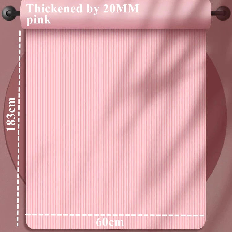 20MM 183×60cmThick Yoga Mats Anti-slip Sport Fitness Mat Blanket for Exercise Yoga and Pilates Gymnastics Mat Fitness Equipment