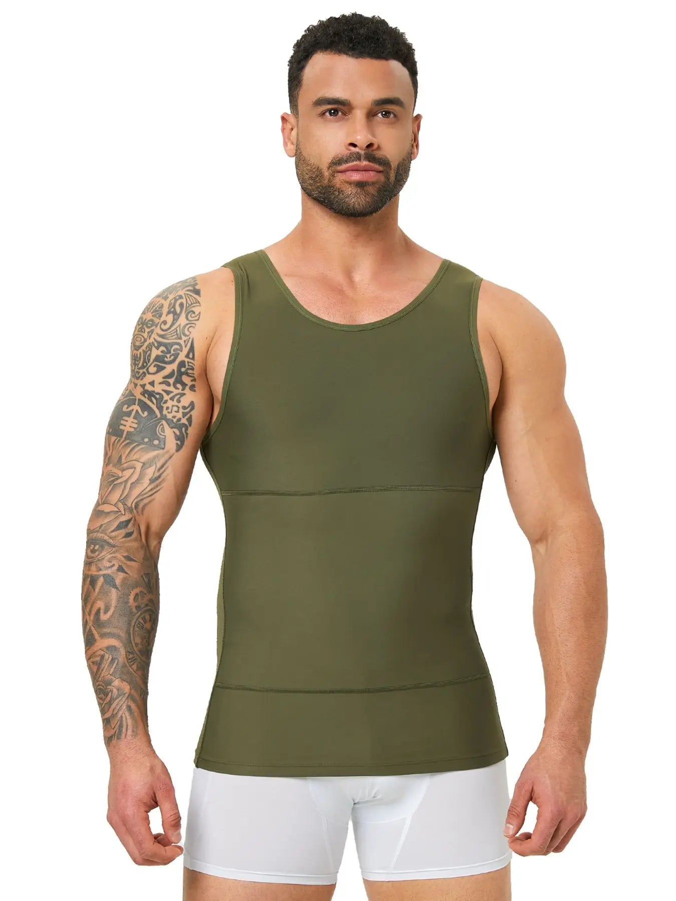 Mens Shapewear Hide Gynecomastia Compression Tank Tops Men Body Shaper Tummy Control Slimming Undershirt