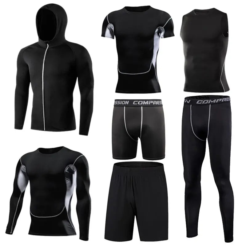 Men's Running Compression Tshirts Quick Dry Soccer Jersey Fitness Tight Sportswear Gym Sport Short Sleeve Shirt Breathable