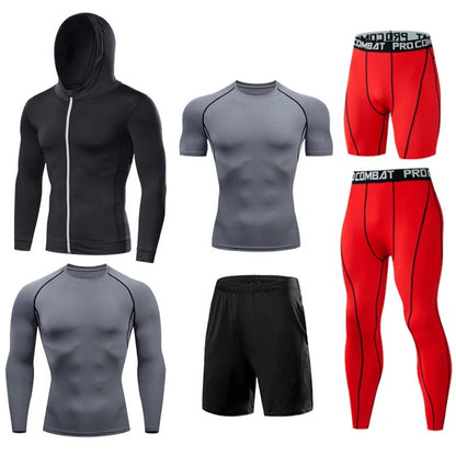 Men's Running Compression Tshirts Quick Dry Soccer Jersey Fitness Tight Sportswear Gym Sport Short Sleeve Shirt Breathable