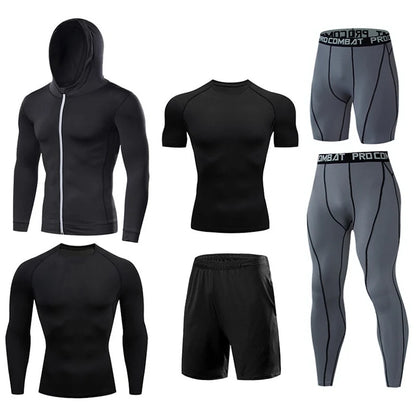 Men's Running Compression Tshirts Quick Dry Soccer Jersey Fitness Tight Sportswear Gym Sport Short Sleeve Shirt Breathable