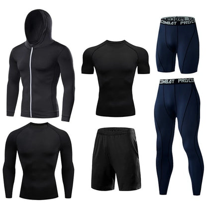 Men's Running Compression Tshirts Quick Dry Soccer Jersey Fitness Tight Sportswear Gym Sport Short Sleeve Shirt Breathable