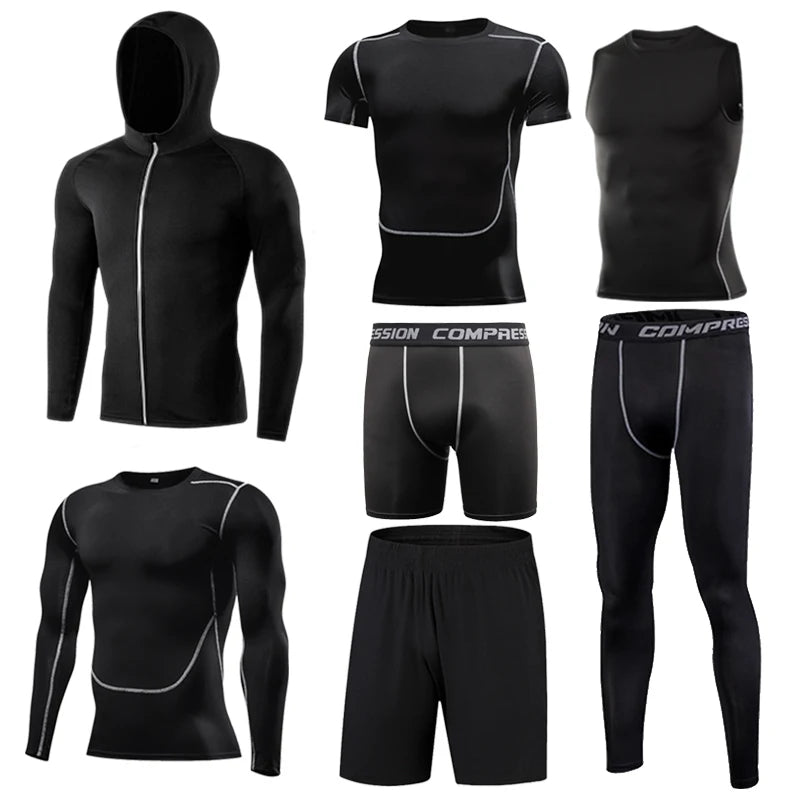 Men's Running Compression Tshirts Quick Dry Soccer Jersey Fitness Tight Sportswear Gym Sport Short Sleeve Shirt Breathable