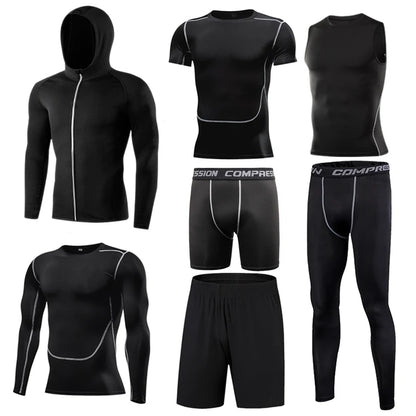 Men's Running Compression Tshirts Quick Dry Soccer Jersey Fitness Tight Sportswear Gym Sport Short Sleeve Shirt Breathable