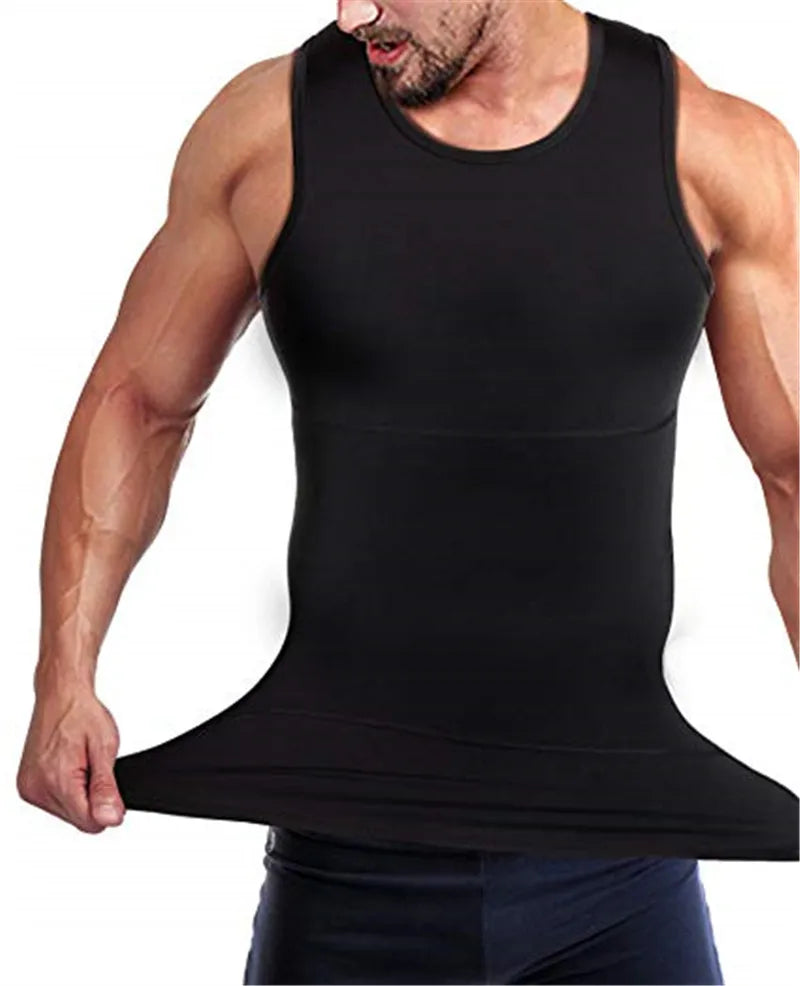 CXZD Men Compression Shirt Shapewear Slimming Body Shaper Vest Undershirt Weight Loss Tank Top Corset Vest Tummy Belly Control