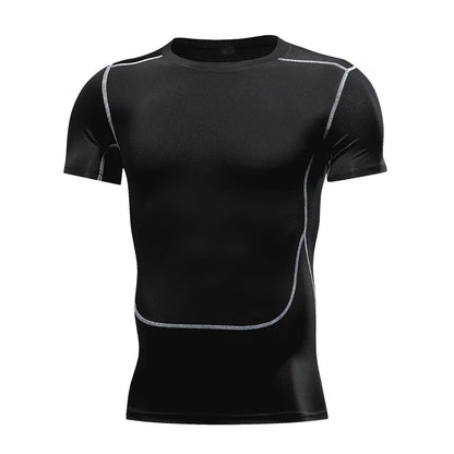 Men's Running Compression Tshirts Quick Dry Soccer Jersey Fitness Tight Sportswear Gym Sport Short Sleeve Shirt Breathable