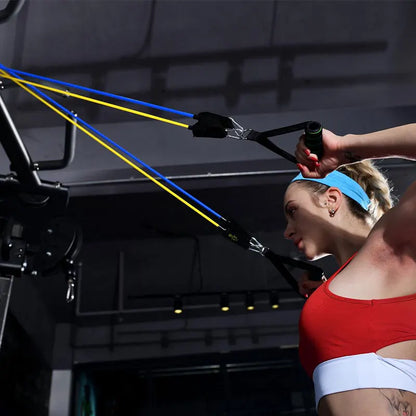 Fitness Resistance Tube Band Stretch Rubber band Pull Rope Exercise Training Expander Door Anchor Handle Ankle Strap Accessories