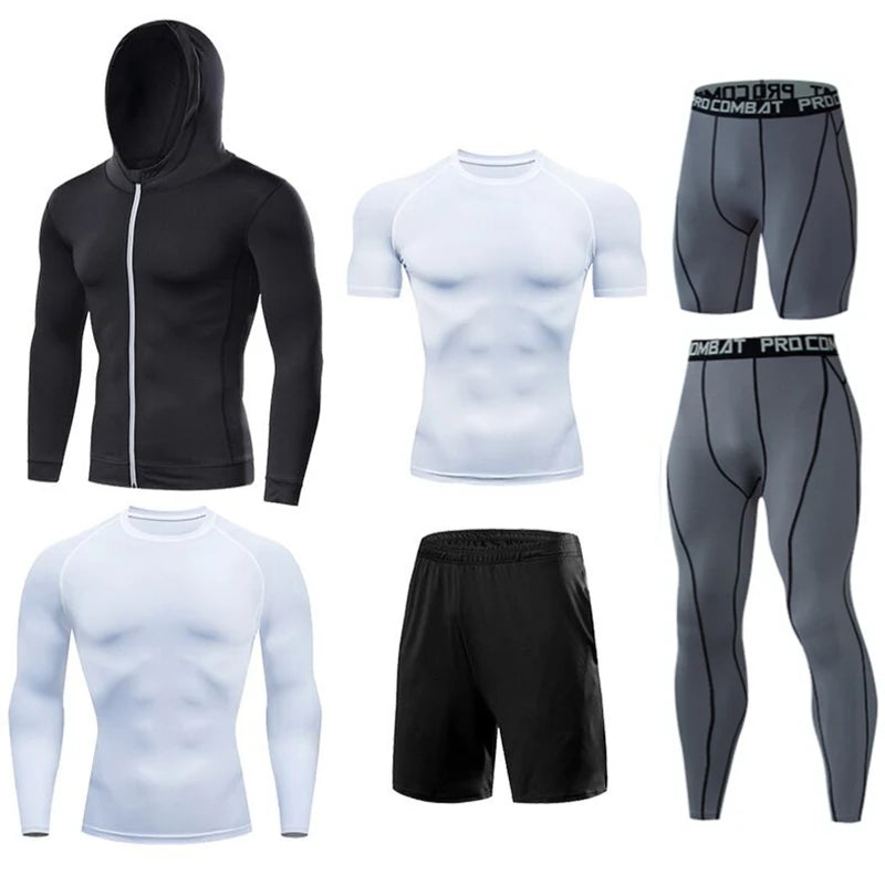 Men's Running Compression Tshirts Quick Dry Soccer Jersey Fitness Tight Sportswear Gym Sport Short Sleeve Shirt Breathable