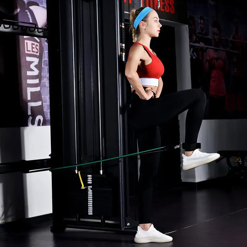 Fitness Resistance Tube Band Stretch Rubber band Pull Rope Exercise Training Expander Door Anchor Handle Ankle Strap Accessories