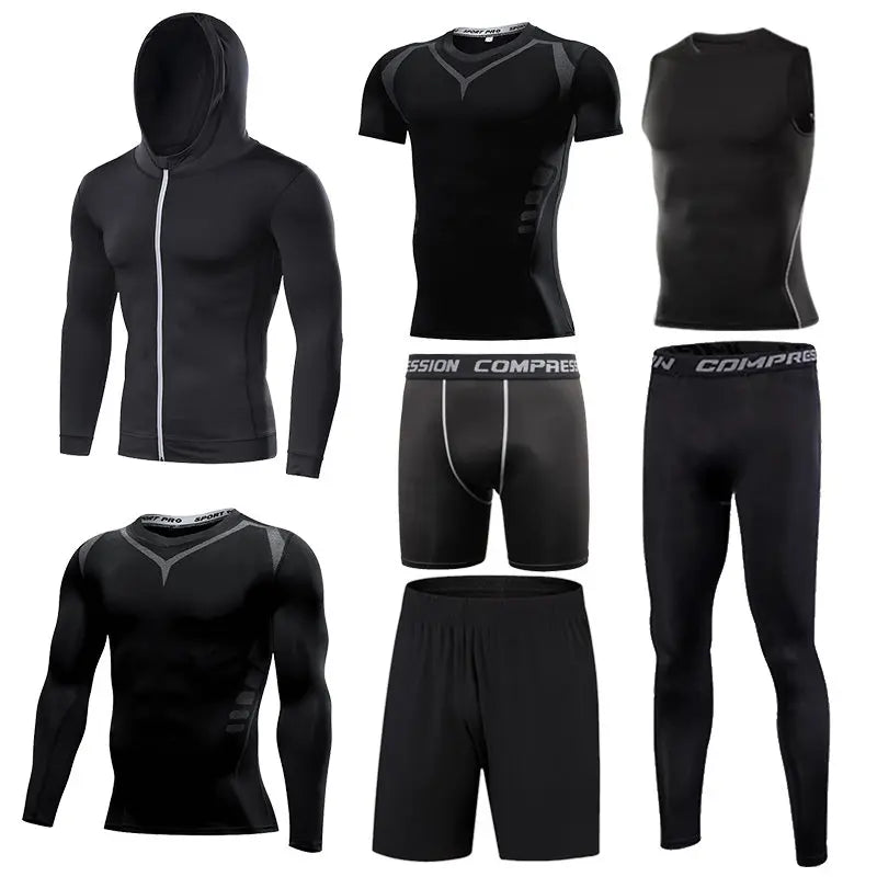 Men's Running Compression Tshirts Quick Dry Soccer Jersey Fitness Tight Sportswear Gym Sport Short Sleeve Shirt Breathable