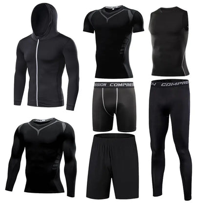 Men's Running Compression Tshirts Quick Dry Soccer Jersey Fitness Tight Sportswear Gym Sport Short Sleeve Shirt Breathable