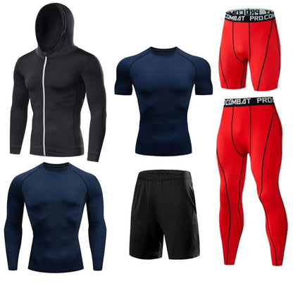 Men's Running Compression Tshirts Quick Dry Soccer Jersey Fitness Tight Sportswear Gym Sport Short Sleeve Shirt Breathable