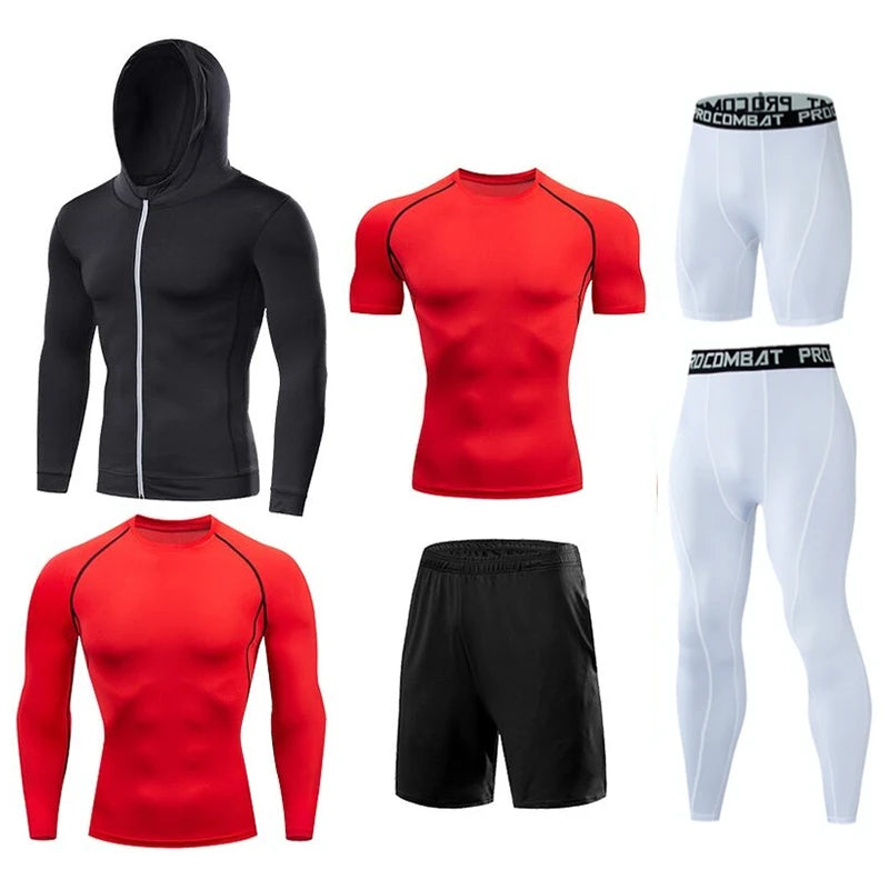 Men's Running Compression Tshirts Quick Dry Soccer Jersey Fitness Tight Sportswear Gym Sport Short Sleeve Shirt Breathable