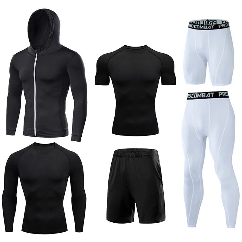 Men's Running Compression Tshirts Quick Dry Soccer Jersey Fitness Tight Sportswear Gym Sport Short Sleeve Shirt Breathable