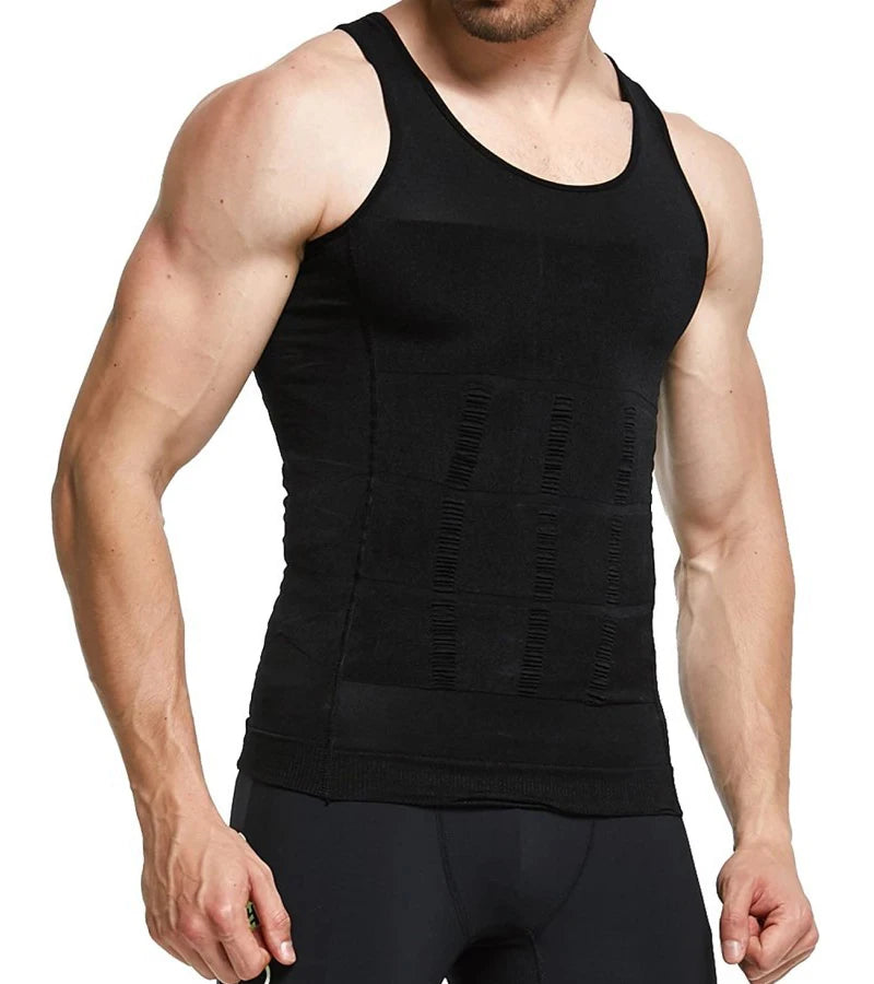 CXZD Men Compression Shirt Shapewear Slimming Body Shaper Vest Undershirt Weight Loss Tank Top Corset Vest Tummy Belly Control