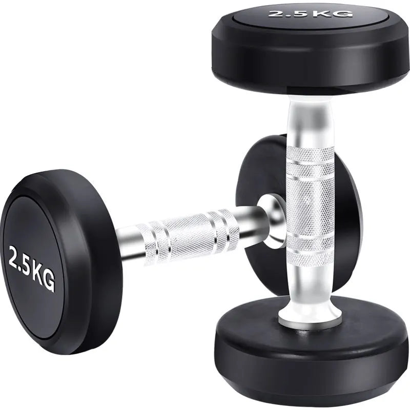 Round Rubber Coated Steel Dumbbell for Men and Women, Special Fitness Equipment, Classic, 5kg-20kg
