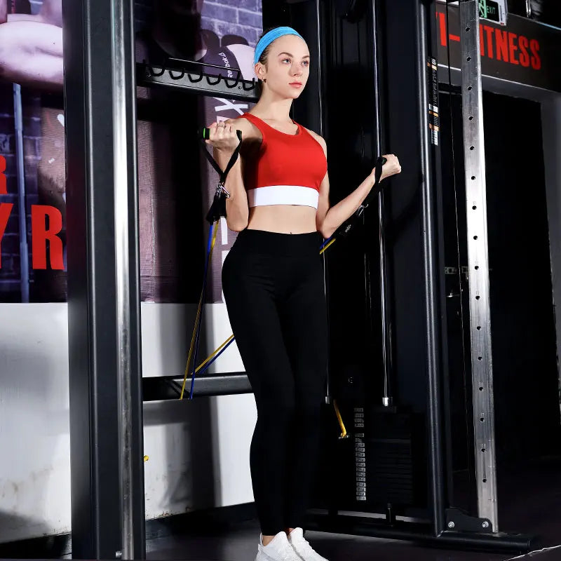 Fitness Resistance Tube Band Stretch Rubber band Pull Rope Exercise Training Expander Door Anchor Handle Ankle Strap Accessories