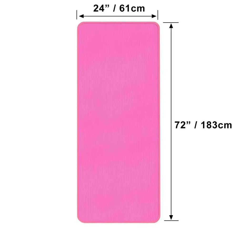 10mm Non-slip Anti-Tear Yoga Mat Thick Fitness Pilates Exercise Mat Home Workout Sport Cushion Gymnastic Pad with Carrying Strap