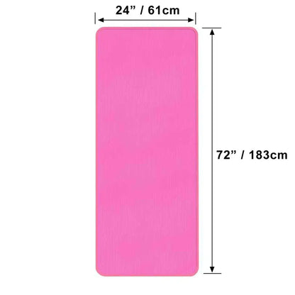 10mm Non-slip Anti-Tear Yoga Mat Thick Fitness Pilates Exercise Mat Home Workout Sport Cushion Gymnastic Pad with Carrying Strap