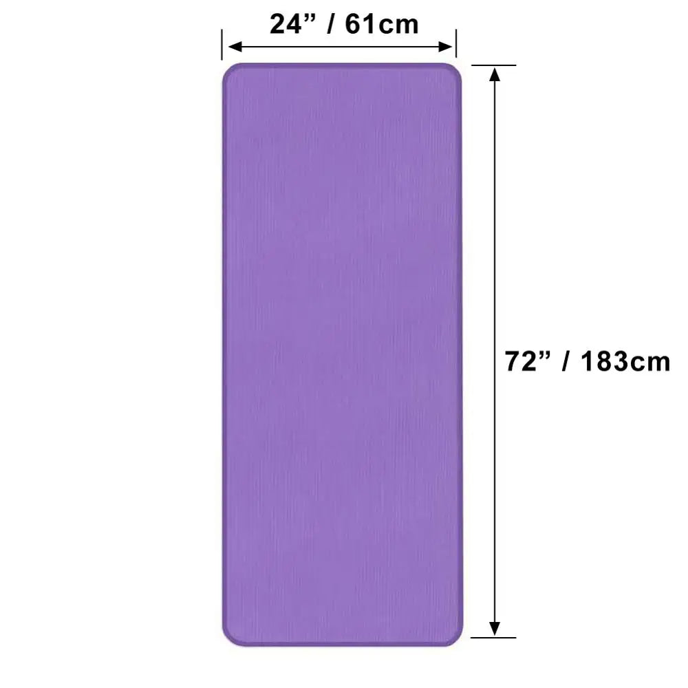 10mm Non-slip Anti-Tear Yoga Mat Thick Fitness Pilates Exercise Mat Home Workout Sport Cushion Gymnastic Pad with Carrying Strap