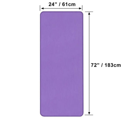 10mm Non-slip Anti-Tear Yoga Mat Thick Fitness Pilates Exercise Mat Home Workout Sport Cushion Gymnastic Pad with Carrying Strap