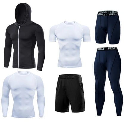 Men's Running Compression Tshirts Quick Dry Soccer Jersey Fitness Tight Sportswear Gym Sport Short Sleeve Shirt Breathable