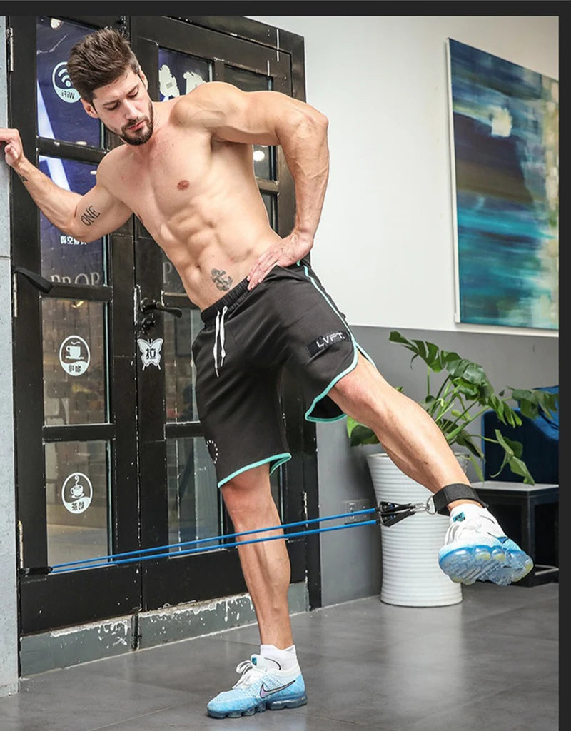 Fitness Resistance Tube Band Stretch Rubber band Pull Rope Exercise Training Expander Door Anchor Handle Ankle Strap Accessories