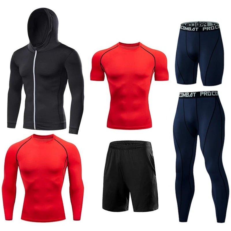 Men's Running Compression Tshirts Quick Dry Soccer Jersey Fitness Tight Sportswear Gym Sport Short Sleeve Shirt Breathable