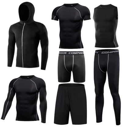 Men's Running Compression Tshirts Quick Dry Soccer Jersey Fitness Tight Sportswear Gym Sport Short Sleeve Shirt Breathable