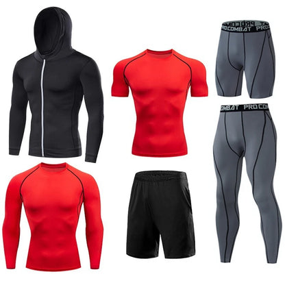 Men's Running Compression Tshirts Quick Dry Soccer Jersey Fitness Tight Sportswear Gym Sport Short Sleeve Shirt Breathable