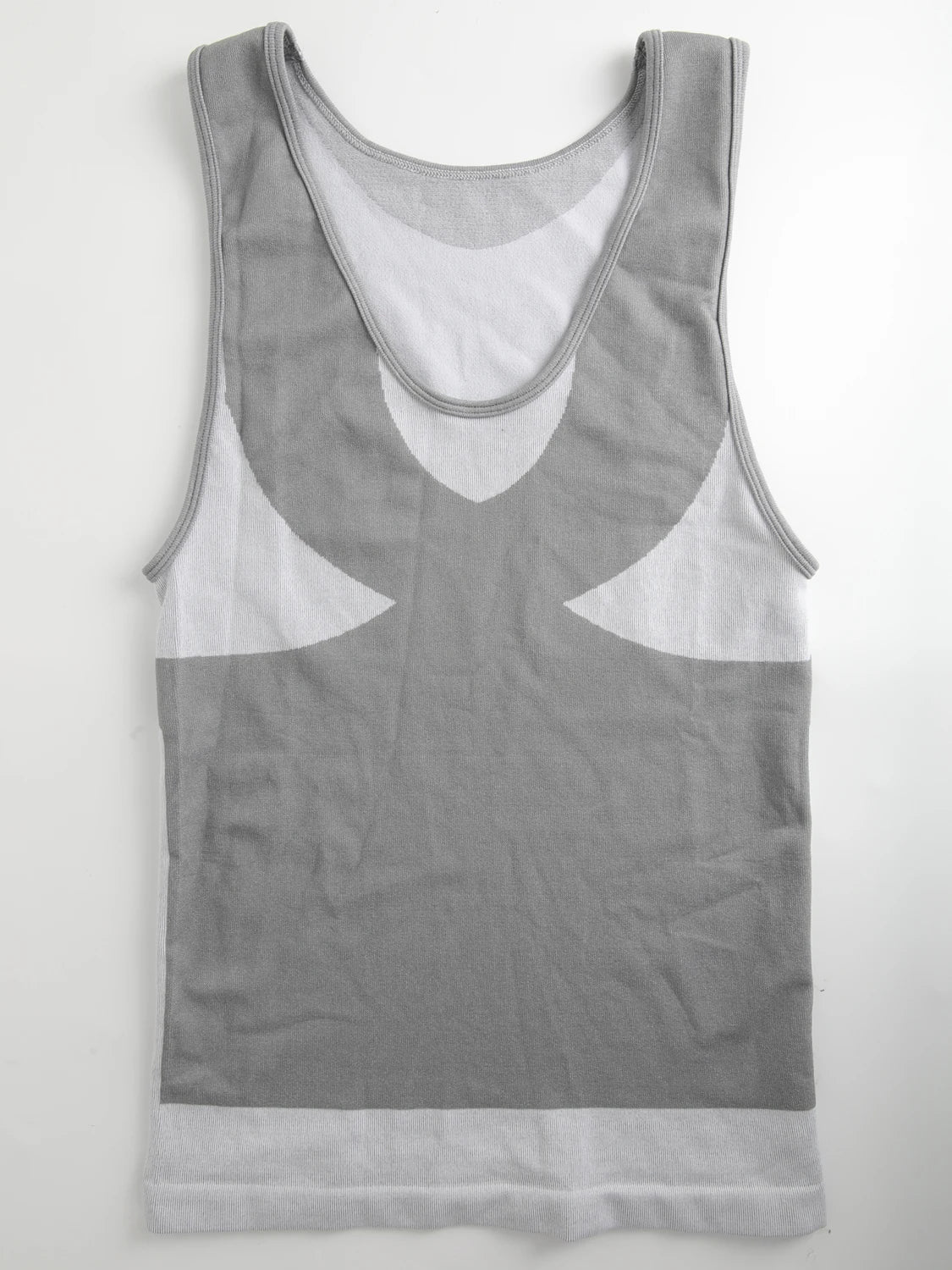 New Men's Shapewear Slimming Body Shaper Horizontal Stripe Compression Band Tummy Control T-Shirt Cross Elastic Workout Top