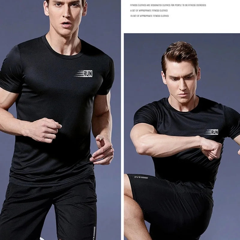 Quick Dry Running Shirt Football Shirt Men's Sportswear Men's Jogging T-shirt Quick Dry Compression Sports T-shirt Gym