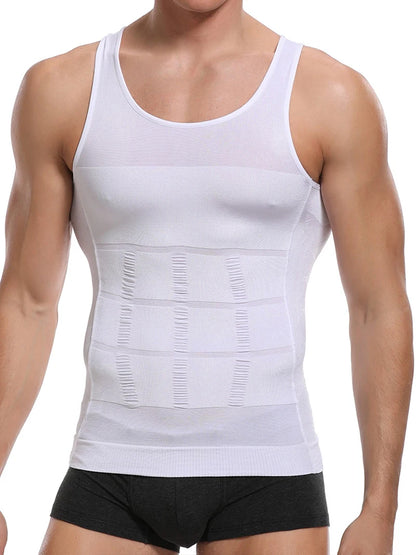 Mens Slimming Body Shaper Vest Shirt Abs Abdomen Slim Gym Workout Tummy Control Compression Tank Top Sleeveless Shapewear