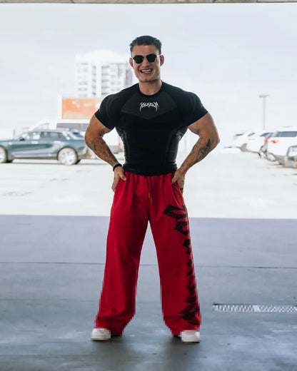 Men Short Sleeve 2025 Spring Autumn New StyleFitness Clothes Quick Drying Breathable Stretch Tight Fitting Clothing T-Shirt