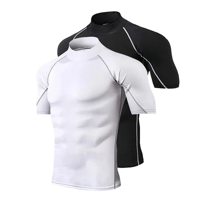 Compression T-Shirt Men Bodybuilding Sportswear Short Sleeve Quick Dry Workout Shirts Sport Tops Tee Gym Running T-shirt Men