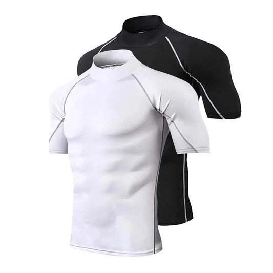 Compression T-Shirt Men Bodybuilding Sportswear Short Sleeve Quick Dry Workout Shirts Sport Tops Tee Gym Running T-shirt Men