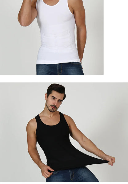 Men's Compression Body Shaper Tank Top, Slimming Vest