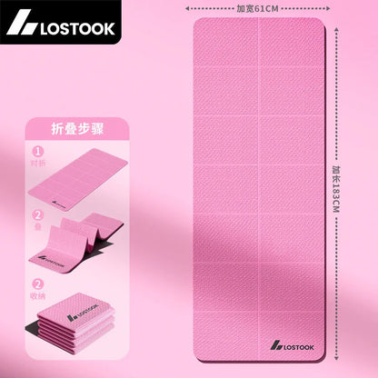 Extra Wide Yoga Mat Thick Foldable Non-Slip Quiet Exercise Mat for Home Workout Fitness 요가매트