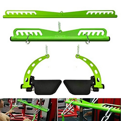 Home Gym Fitness Spreader Bar Multi-Grip Wide Lat Pull Down BarLat Pulldown Attachments Long BarShort Bar-ABWY