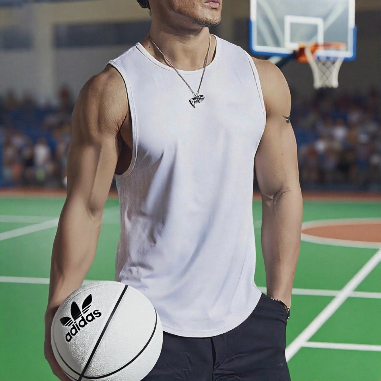 Summer Men's Gym Tank Top Fitness Training Clothing Quick-drying Loose Bodybuilding Sleeveless Shirt Men Fashion Basketball Vest
