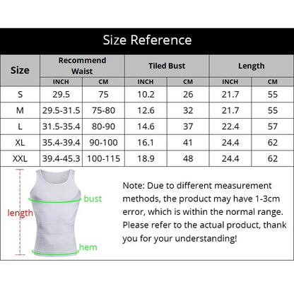 2/1 Slimming Vest Men's Slimming Bodysuit Slimming Waist Corset Corset Slimming Vest Slimming Slimming Tummy Trimming Shapewear
