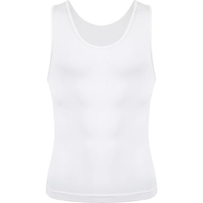 New Men's Shapewear Slimming Body Shaper Horizontal Stripe Compression Band Tummy Control T-Shirt Cross Elastic Workout Top