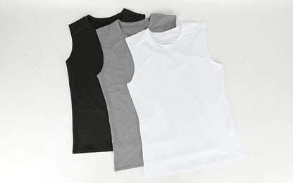 Men Compression Tank Top Slim Sleeveless Vest Breathable Quick Dry for Fitness Gym Sweat Cycling Active Tops