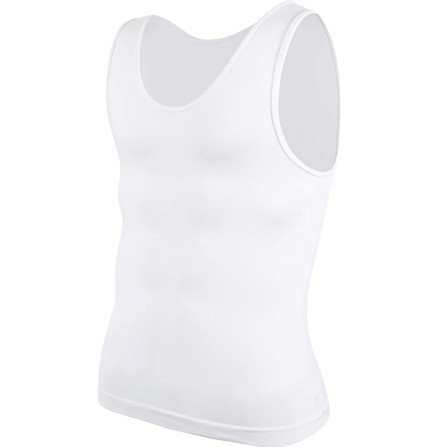 New Men's Shapewear Slimming Body Shaper Horizontal Stripe Compression Band Tummy Control T-Shirt Cross Elastic Workout Top