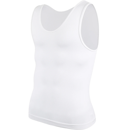 New Men's Shapewear Slimming Body Shaper Horizontal Stripe Compression Band Tummy Control T-Shirt Cross Elastic Workout Top