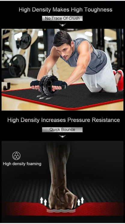 10MM Extra Thick 183cmX61cm Yoga Mats NRB Non-slip Exercise Mat Fitness Tasteless Pilates Workout Gym Mats With Bandage