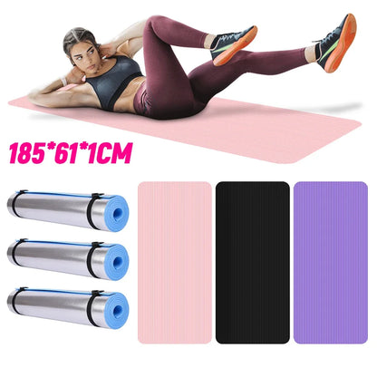 Yoga Mat Non Slip Exercise Mat Thick Solid Color Fitness Mat Yoga Workout Mat Multi-Function for Home Gym