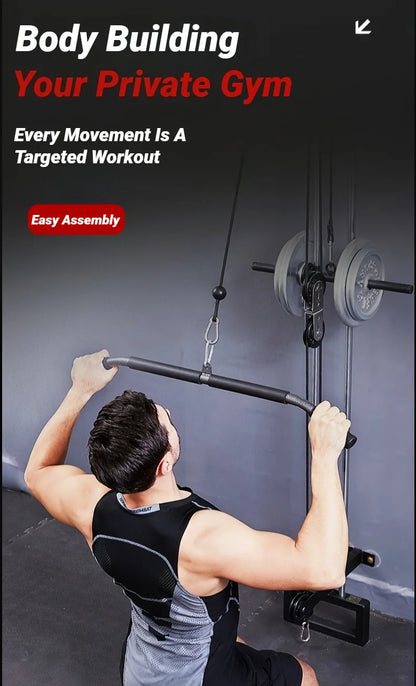 Fitness Lat Pull Down Bar Press Biceps Back Strength Workout Handle For Cable Machine Attachment Gym Accessories