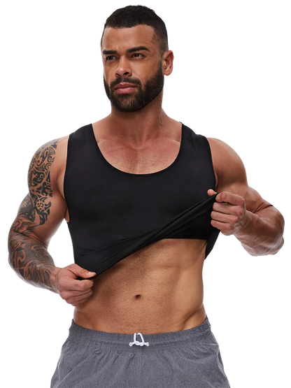 Men Body Shaper Slimming Compression Vest Undershirt Seamless Waist Trainer Tank Top Belly Control Workout Weight Loss Shapewear